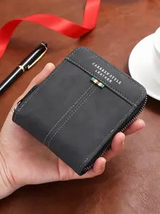 Men's New Multi-Card Slot Multifunctional European Style Teenage Versatile Zipper Wallet, Stylish and Durable, Perfect for Daily Use