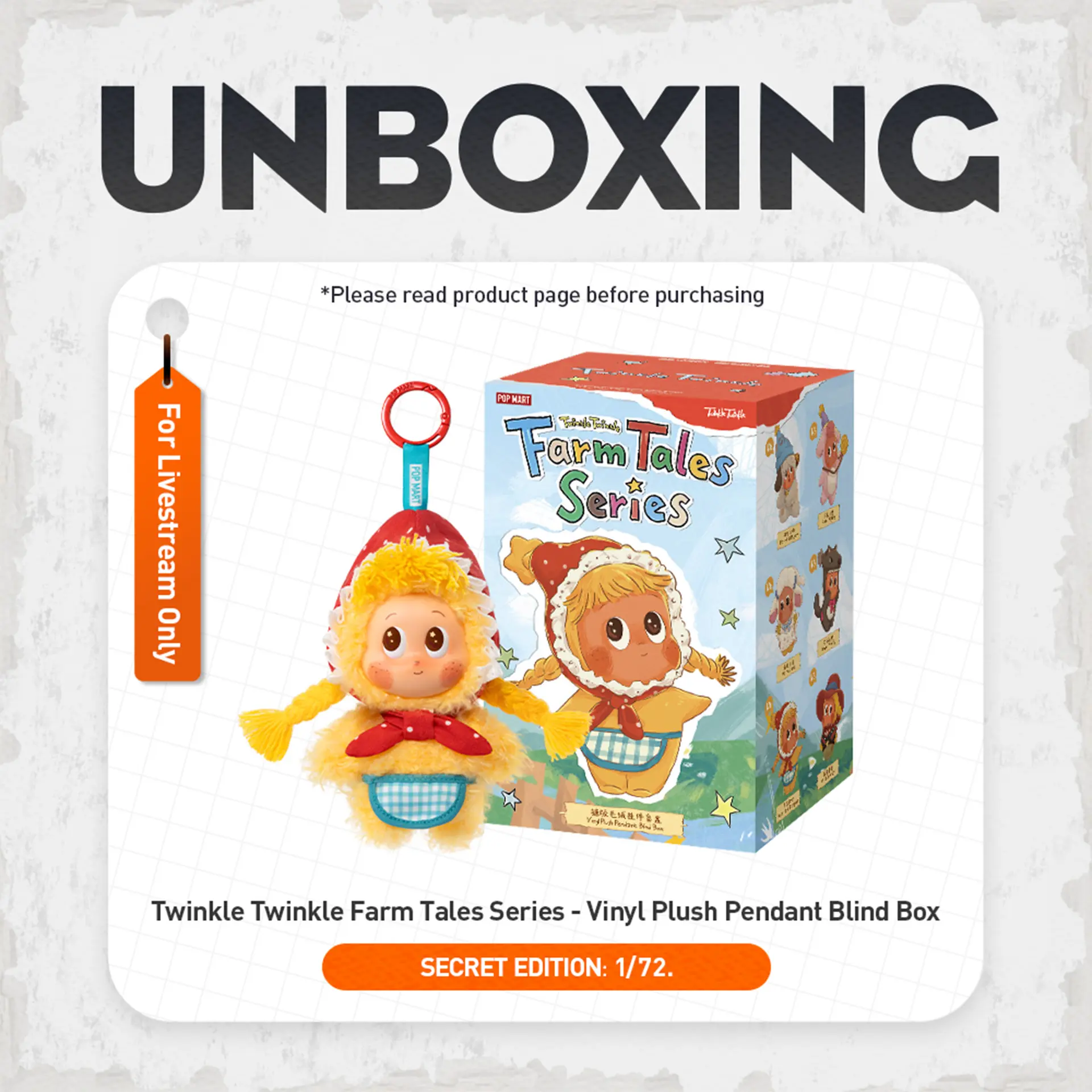 Unboxing-Twinkle Twinkle Farm Tales Series-Vinyl Plush Pendant Blind Box,  Keychain, Bag Charm-3.0