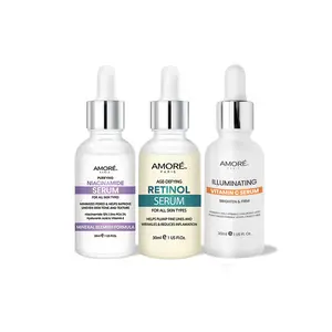 Night Time Retinol Face Serum with Hyaluronic Acid, Vitamin C, and Niacinamide – Anti-Aging, Pore Minimizer – 1 fl. oz Skincare Acne