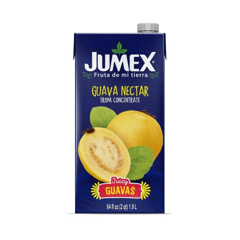 Jumex Guava Nectar 8-Pack (64oz Each) - Sweet, Healthy Fruit Juice Drink with Pure Ingredients, Real Pulp, Natural Tropical Flavor Explosion, Authentic Mexican Cold Thirst Quencher, Bulk Pantry Stock-Up, Bulk Lot