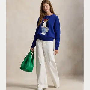 Polo Ralph Lauren - Polo Bear Cotton Crewneck Sweater Polo Ralph Lauren - Polo Bear Cotton Crewneck Sweater