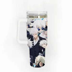 40oz Stainless Steel Tumbler, 1 Count Gojo Satoru Pattern Insulated Water Bottle, Stainless Steel Thermos, Stainless Steel Flask, Drinking Cup for Home Office School, Boyfriend Gift, Drinkware, Summer Cool Bottle