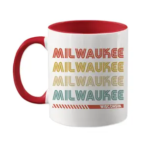 Milwaukee Mug Gift, Retro Wisconsin Coffee Cup, Vintage Milwaukee Wisconsin Coffee Mug, Milwaukee Gift Idea, Milwaukee Stuff, WI Custom Cup, 11oz cup