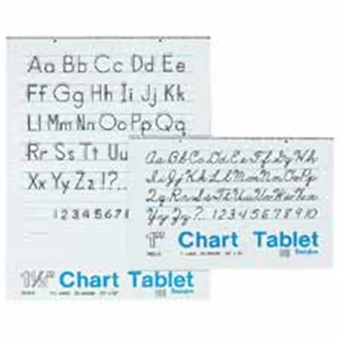 Pacon Corporation Chart Tablet - Cursive Cover, 1in Ruled, Ruling on Both Sides, 24in x 32in, 25 Sheets, White Sulphite Bond Paper, Elementary School Classroom & Homeschool Supplies, Office Stationery