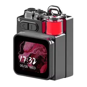 Portable Small Speaker, USB Rechargeable Wireless Mini Speaker with Touch Screen, Multifunctional Wireless Mini Speaker for Outdoor Travel, Home Showering, Audio