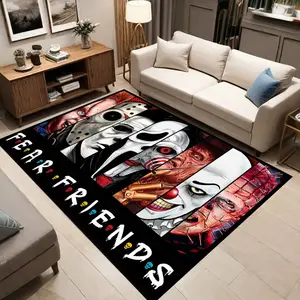 Horror Art, Fear Rug, Horror Movie Rug,Vhs Horror Rug, Hallowen Rug, Horror Rug, Decorative Movie Carpet, Cinema Room,Bedroom Rug,Fear Décor