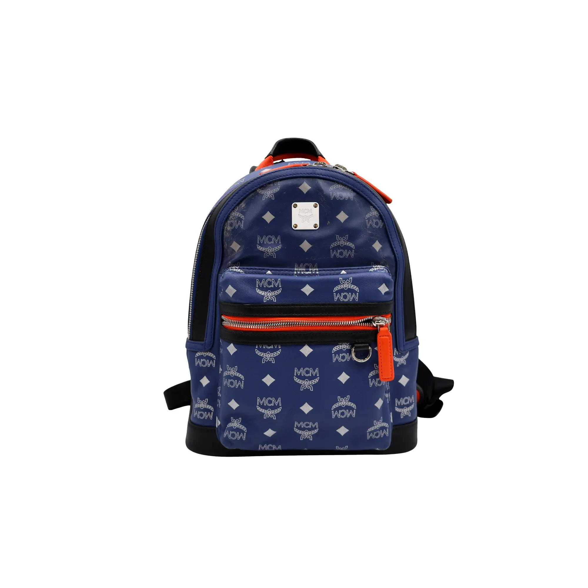 Pre-owned MCM leather Backpacks Visetos Reflective Nylon Mini Backpack (28131)