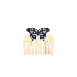 Solar Eclipse Hand-painted Swallowtail Pocket Comb
