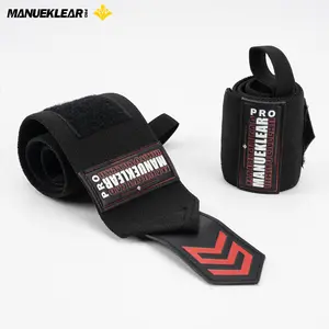 MANUEKLEAR Weightlifting Wrist Wraps, Professional Wrist Support for Powerlifting Competitions, Strength Training and Bodybuilding
