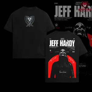 Jeff Hardy Charismatic Enigma Wrestling Graphic T-Shirt, Hardy Boyz Inspired Streetwear Tee, WWE TNA ECW Vintage Style Shirt, Artistic Face Paint Design, Oversized Cotton Unisex Casual Outfit, Retro Fan Apparel Gift
