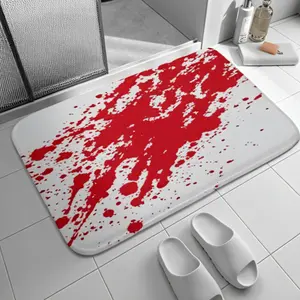 Bloody Bath Mat - Halloween Edition Red Color Changing Bathroom Mat