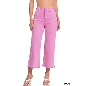 ***DOORBUSTER*** It's About Time Colored Denim Wide Leg Jeans in Mauve