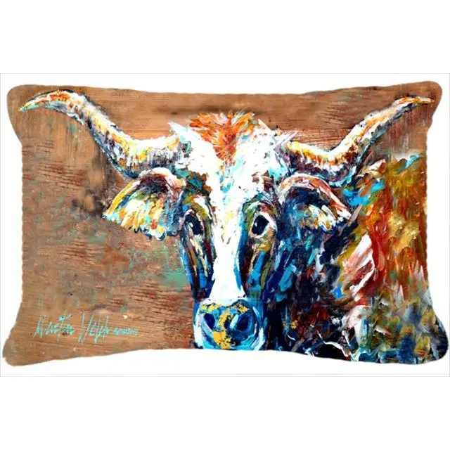 212 MAIN Brown Cow Print Indoor-Outdoor Decorative Pillow - Polyester Fabric, Mildew-Proof, Furniture Accessory for Bedroom, Indoor-Outdoor Decorative Pillows