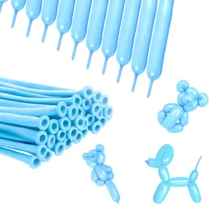 260 110 count Light Blue Long Balloons for Tying Balloon Arch  Balloons Christmas Gifts Shiny Thick Latex Twisting Balloon for Modeling Magic Birthday Decorations Party   Shower Wedding