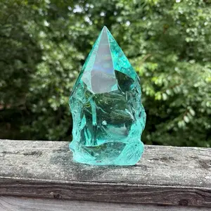 Aqua Obsidian (H8) Rustic Points this is a MAN MADE Glass made from natural minerals