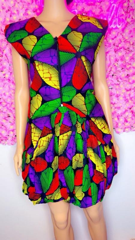 Ankara Print Skirt Suits for Women with Front Zipper Blouse &  Shorts Colorful Leaf Design Fashion Set Womenswear Clothes