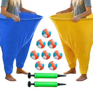 Granny Pants Yard Game, Oversized Giant Stretchy Pants Outdoor Game with Inflatable Ball & Bicycle Pump, for Birthdays, BBQs, Beach and Backyard Games