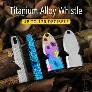 Titanium Whistle 120db, Lifesaving Whistle, Training Whistle, Multifunctional Tool, Durable & Loud Emergency Signal Device