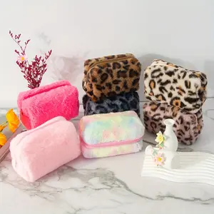 Fashion Leopard Print Makeup Bag, Large Capacity Cosmetic Storage Bag, Makeup Organizer Pouch, Versatile Storage Bag for Skincare, Lip Balm, Makeup Brushes