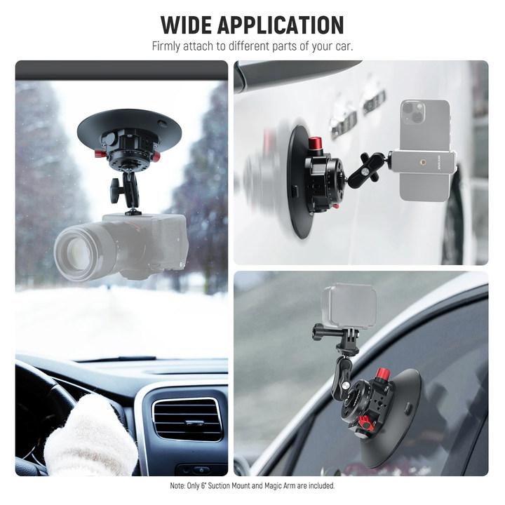 NEEWER CA013 6" Car accessories Camera Phone Suction Mount with Ball Head Magic Arm