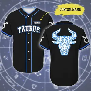 Personalized Custom Name Taurus Appealing Zodiac Baseball Tee Jersey Shirt Jersey Shirt