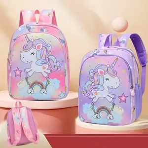 Adorable Unicorn Princess Girl Backpack - Durable Nylon, Waterproof, Lightweight, with Adjustable Shoulder Straps, Zipper Closure - Perfect for Kindergarten and Outdoor Adventures, Ages 3-6, Unicorn Supplies for Girls