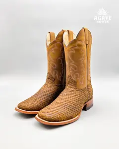 Cowboy Boot Black Basket Weave Petatillo