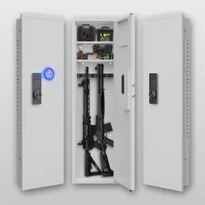 SLATE Biometric Wall-Mounted Safe – Fingerprint, Passcode, Key – Storage for Gear & Valuables – Sleek Hidden Design for Home, Office, Closet - White