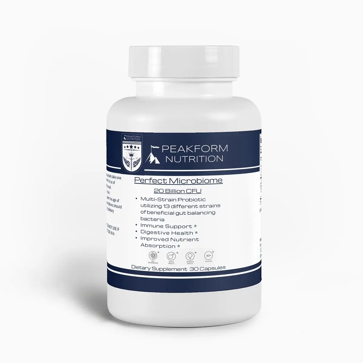 Peakform Nutrition - Perfect Microbiome - 20 Billion Probiotic 13 Strain Multispectrum Blend - Digestive & Immune Support