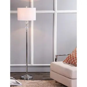 JONATHAN Y Aubrey Modern Crystal / Metal LED Floor Lamp; for Living Room, Bedroom, Kitchen, Office