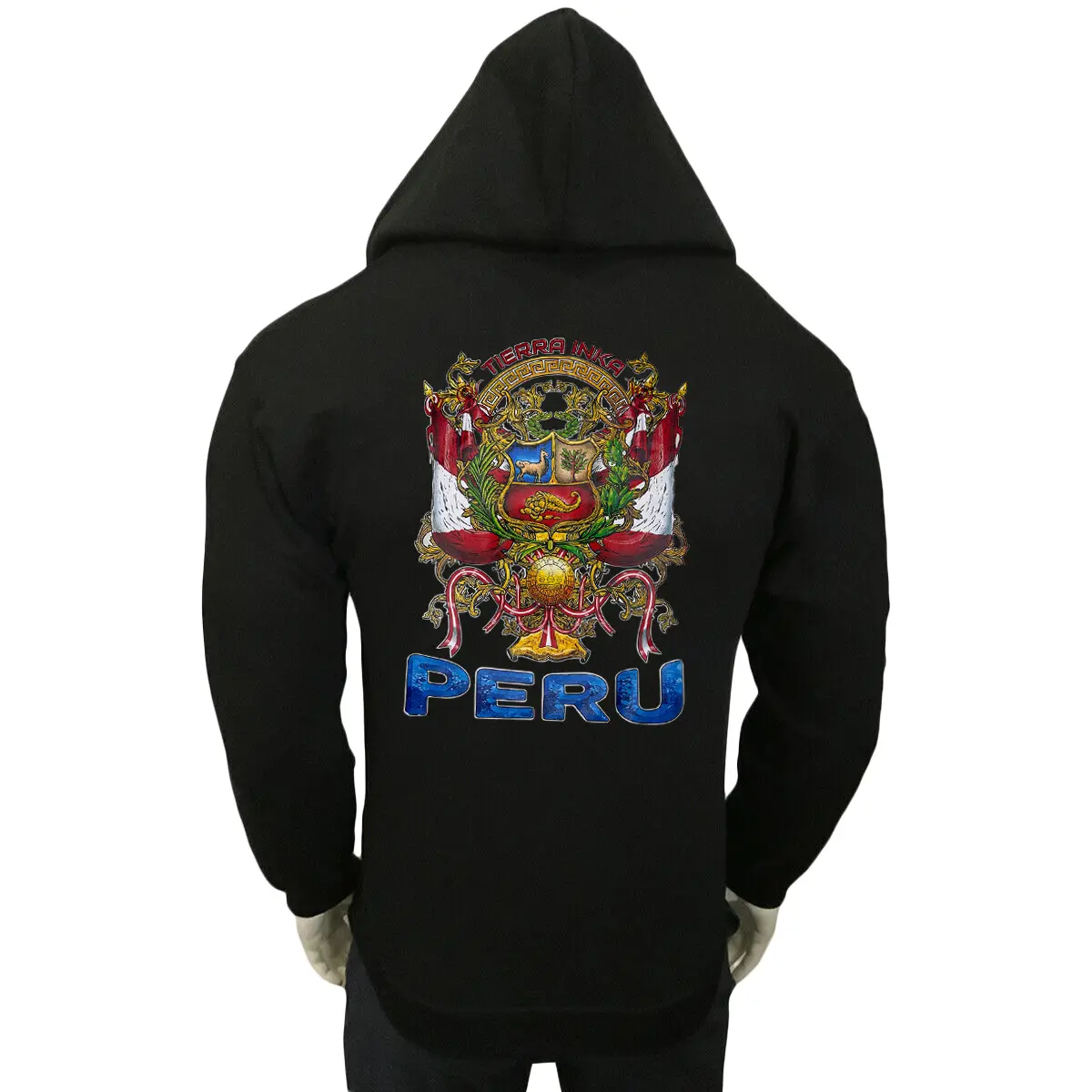 NWT Coat Of Arms Shield Peruvian Patriotic Men's Hoodie Sweatshirt S M L XL