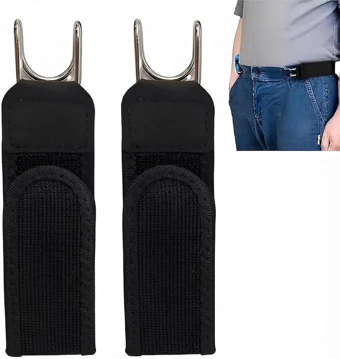 2PCS No Buckle Belts for Men, Elastic Work Tool Belt Men Women, Adjustable