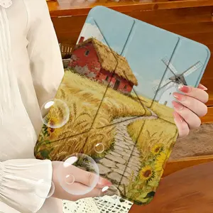 Triple Y-Shape iPad/tablet Case with Pen Holder, Fashion Landscape Mountain & River Images, Foldable, Lightweight, Shockproof