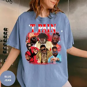 T-Pain Classic Look Shirt, Vintage Graphic Tee, Casual Outfit, Stylish T-Shirt, Gift for R&B Enthusiasts.