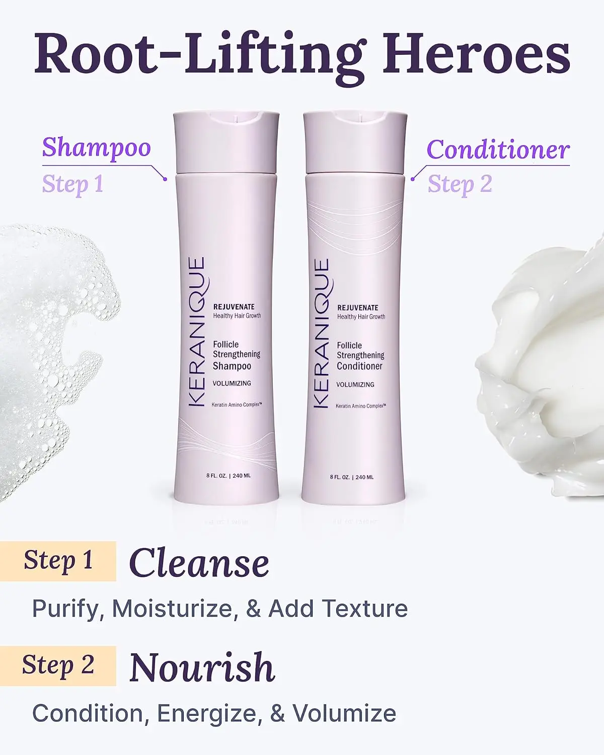 Keranique Volumizing Follicle Strengthening Shampoo & Conditioner Set Keranique Volumizing Follicle Strengthening Shampoo & Conditioner Set