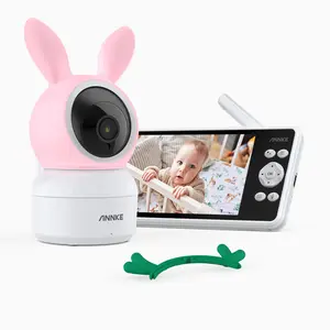 ANNKE 1080p 5" HD Video Camera Monitor, Voice & Motion & Temperature Detection, Feeding Reminder, Privacy Protection, Security christmas gifts