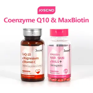 JOSEND CoQ10 & Biotin Power Duo | Skin Glow + Cellular Energy | Vegan Softgels with Collagen, Argan Oil, Vitamins | Scientifically Tested Formula