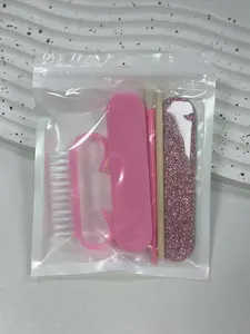 5pcs/set Nail and Pedicure Kit, Mini Nail File And Orange Nail Stick Combination, Dual-Sided Disposable,Suitable For DIY Nail Art, Foot Care, Nail Care,Wooden Cuticle Pusher, Nail Cleaning Tools
