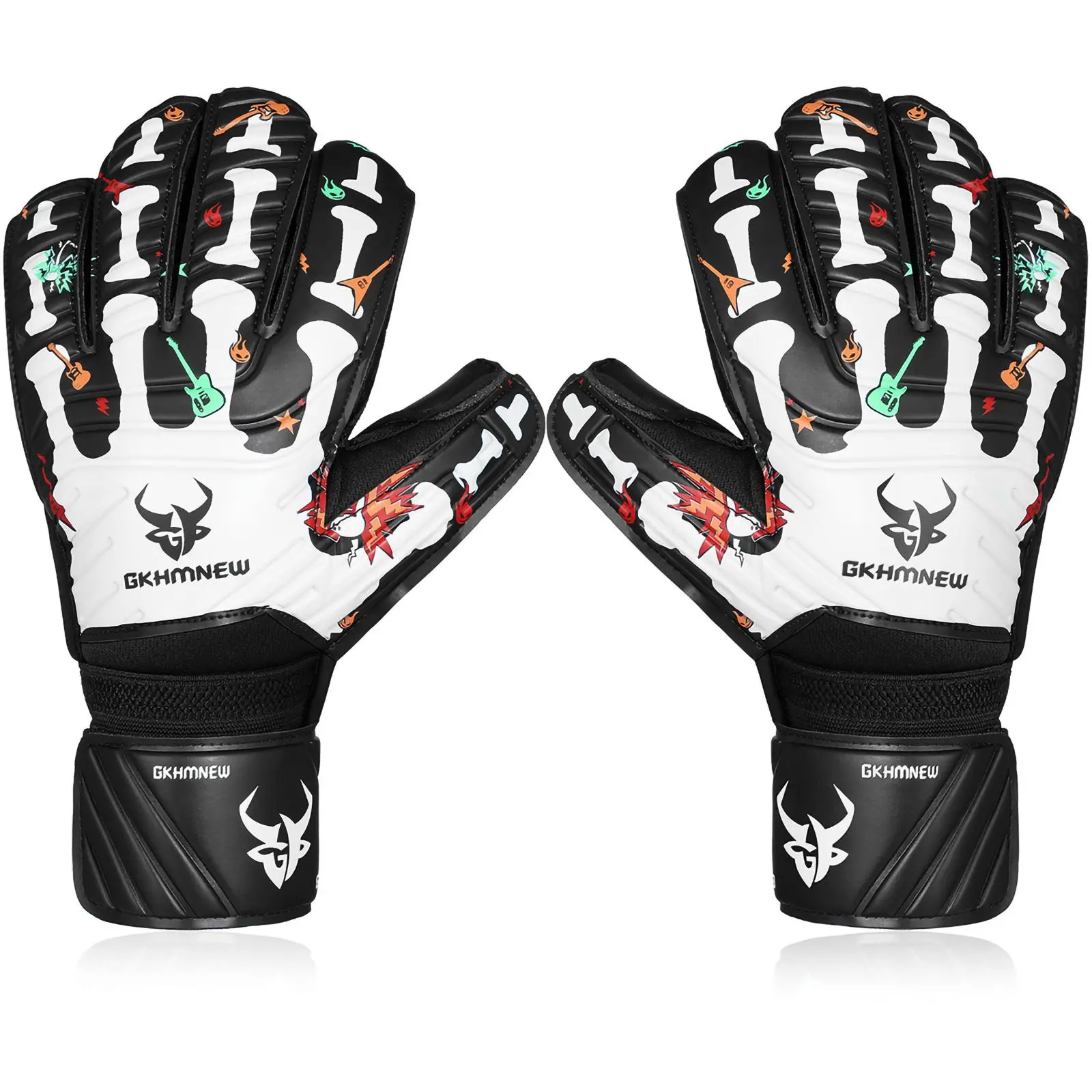 Soccer Goalkeeper Gloves, 1 Pair Football Goalie Gloves with Strong Grips, High Performance Pro-level Goalkeeper Glove with Finger Protector, Football Equipment, Soccer Gear