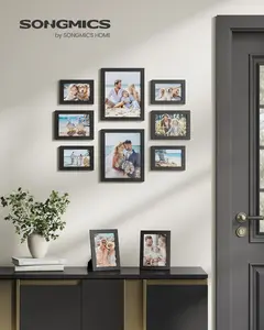 Picture Frames Set of 10 - Modern Gallery Wall Frames with 2x8, 4x5, 4x6, and 4x4 Sizes for Wall and Table Display with Polished Finish