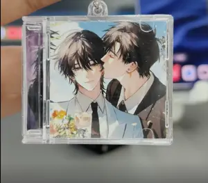 "Wait For Me After School" NFC Mini CD Keychain - Built-in NFC Chip for iPhone & Android Compatible with Apple Music Spotify Line Music YouTube Music - 5.2 * 4.3 * 0.8CM