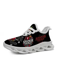 Stranger Things Children's Day Gift New Fashion Hellfire Club boys casual sneakers Girl Children White Shoes mens Woman Girls Pattern Printed Design Thick Sole Durable Sneaker Birthday and Holiday Birthday Holiday Gifts