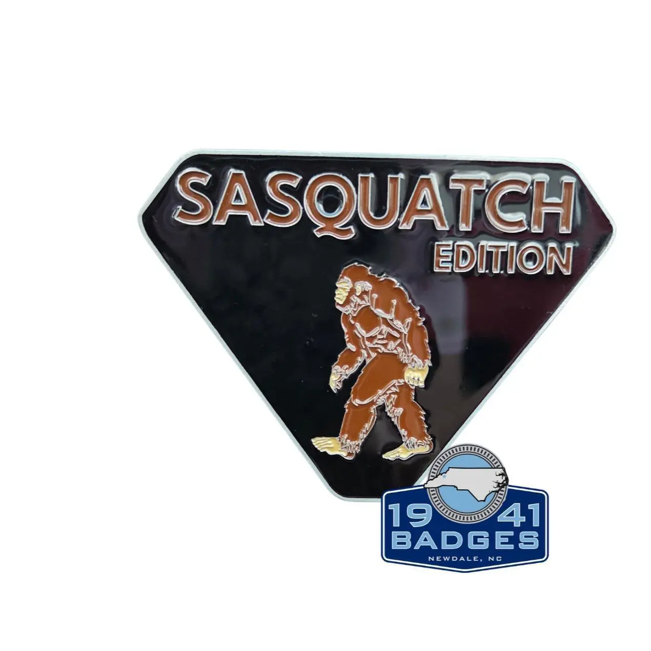 1941 Badges Sasquatch Edition Emblem - Stainless Steel Base Full Color Custom Cut Out UV Protected USA Made Adventure Spirit Badge