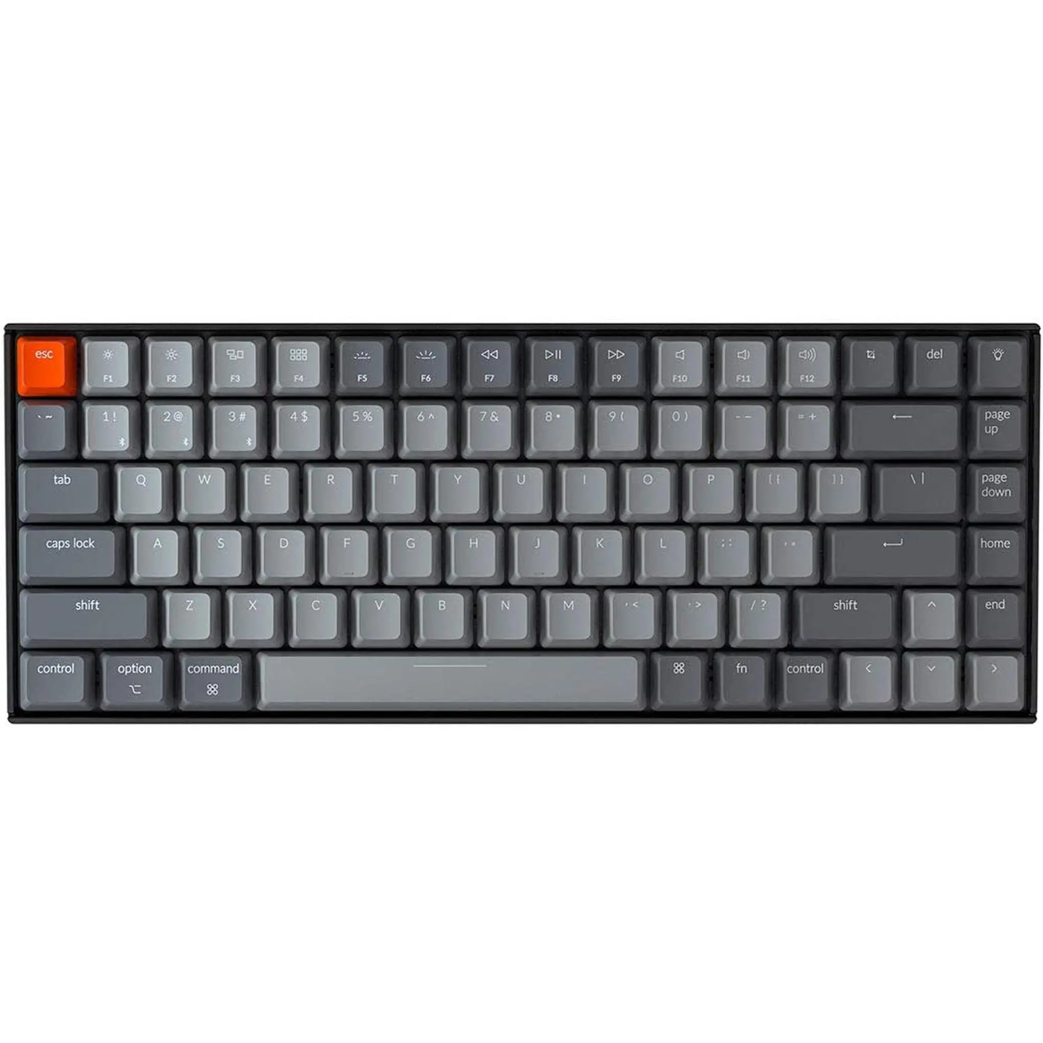K2 75% Layout RGB Bluetooth Wireless Mechanical Keyboard with Gateron G Pro Brown Switch/Anti Ghosting/N-Key Rollover, Compact 84 Keys USB Wired Gaming Keyboard for Mac Windows-Version 2