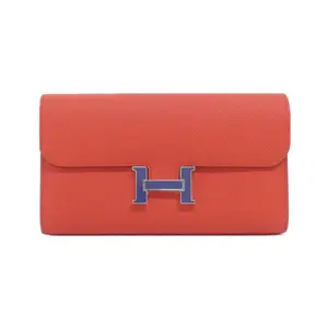 Pre-owned HERMÈS Calfskin Small Leather Goods Hermes Constance Long Epsom Long Wallet