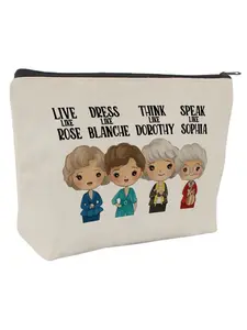 Cartoon Character Pattern Makeup Bag, Casual Versatile Zipper Makeup Bag, Fashionable Cosmetic Storage Bag for Women & Girls, Makeup Organizer Pouch, Travel Cosmetic Bags