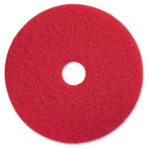212 MAIN Open Web Resilient Fiber Red Buffing Floor Pad - 20 in Light Scrub Cleaning Tool for Reptile & Amphibian Enclosures, 5 Per Carton