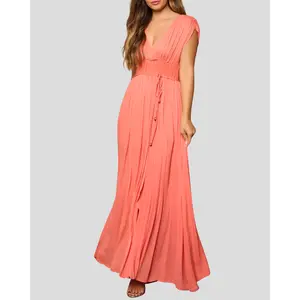 Georgina Ocean Coral Maxi Dress