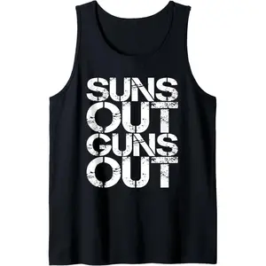 Suns Out Guns Out Workout Funny Gym Muscle Exercise Sunsout Tank Top