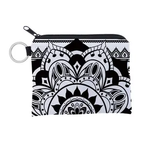 [Journey Canvas]Women's Fashion Print wallet,Hottest Mandala Pattern Coin Purse, Water-Repellent Storage Bag, Portable Personalized Card Holder, Key Bag